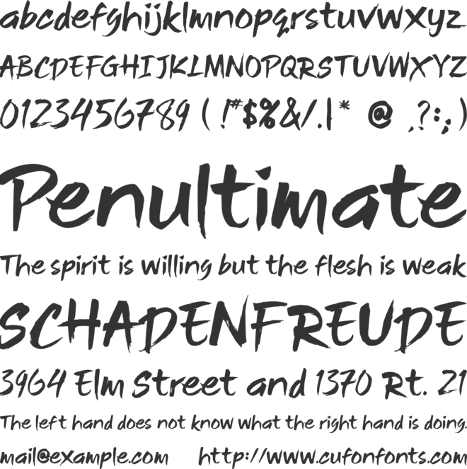 Bajigur font preview