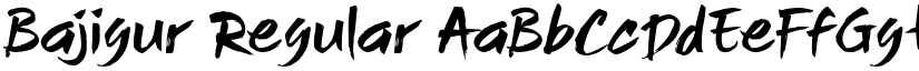 Bajigur Regular font