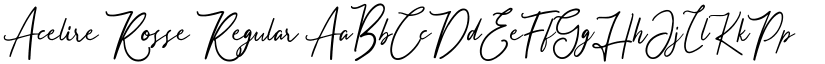 Acelire Rosse Regular font