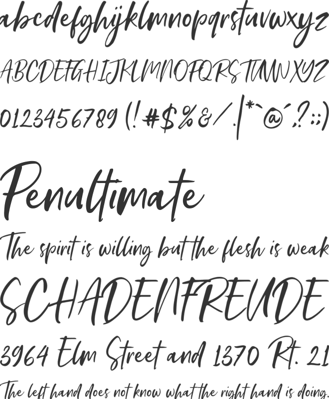 Daphne Haney font preview