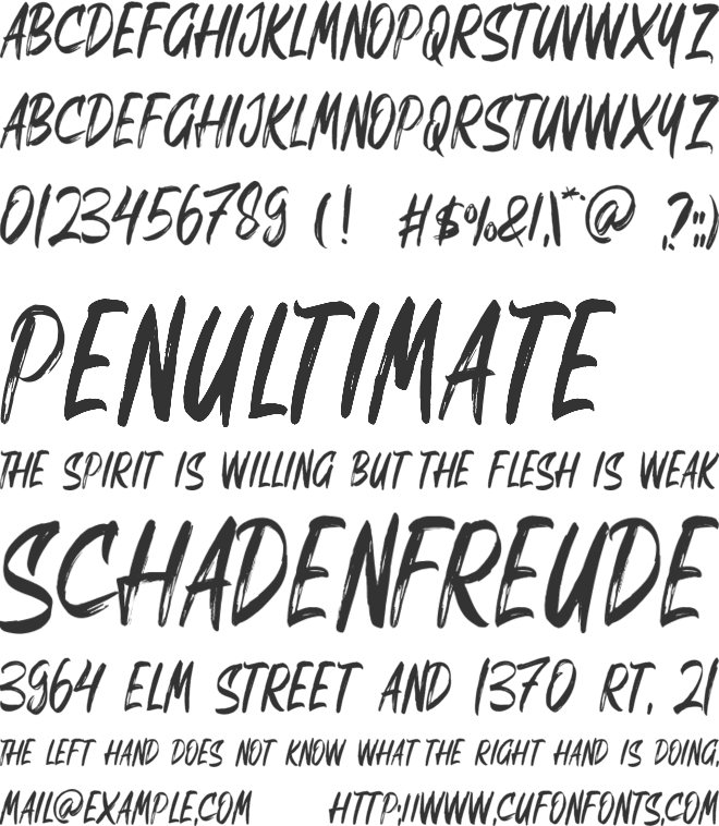 SREGALE font preview