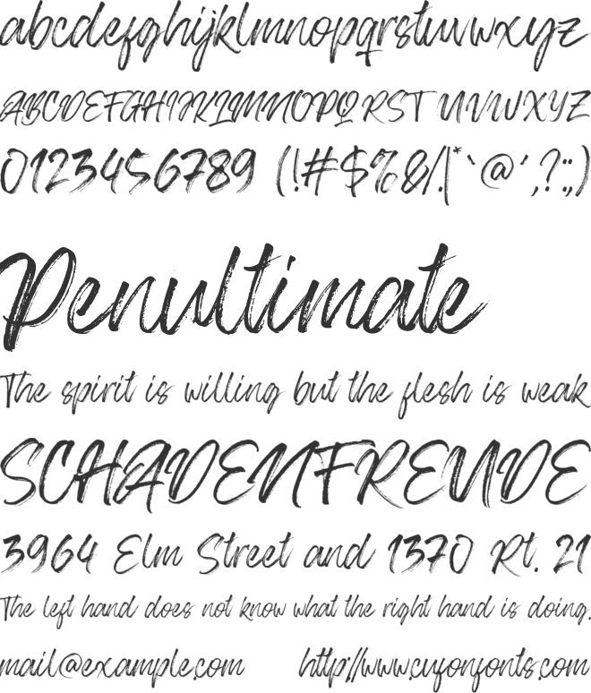 Blackpine font preview
