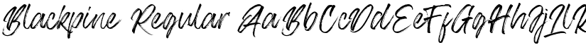 Blackpine Regular font