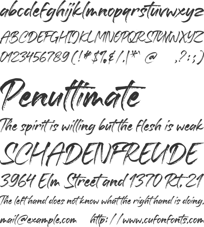 Battaghorse font preview