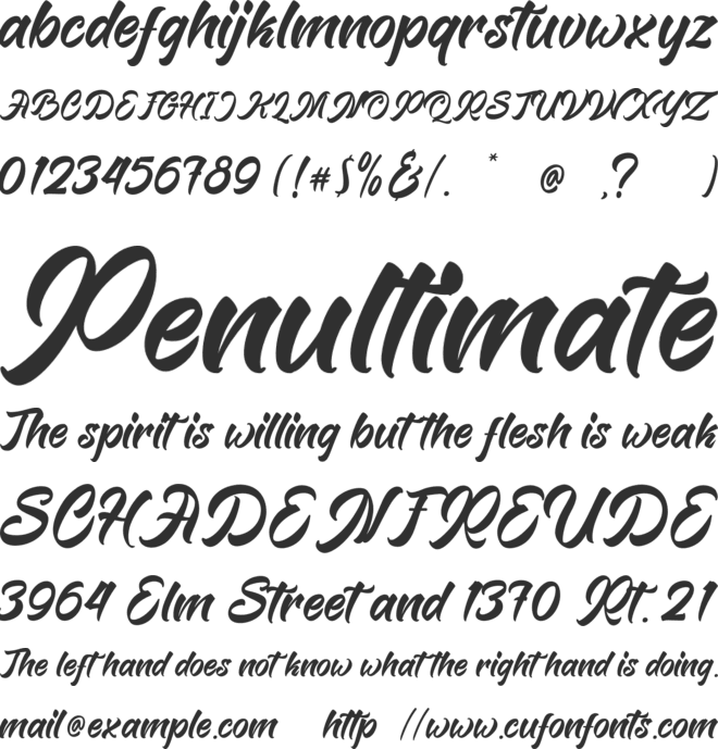 Humanely font preview