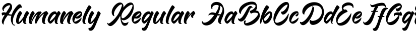 Humanely Regular font