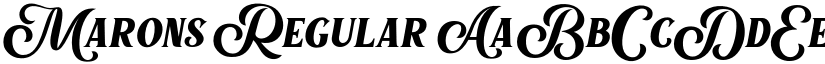 Marons Regular font
