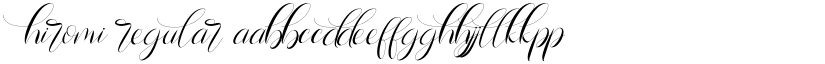 Hiromi Regular font