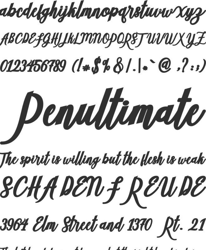 Soulties font preview