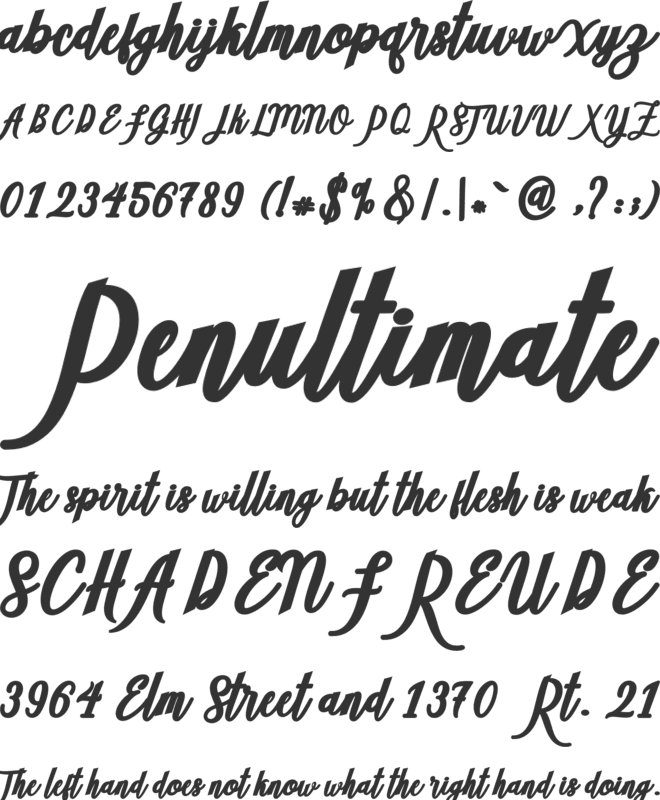 Soulties font preview