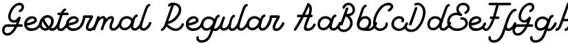 Geotermal Regular font