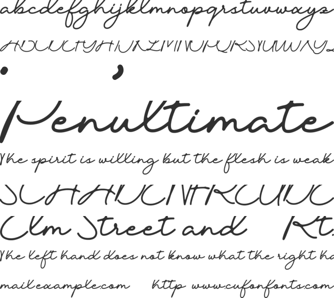 Candelia font preview