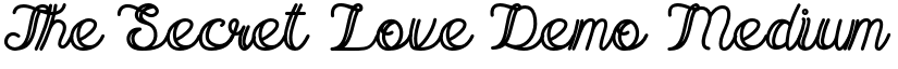The Secret Love Demo Medium DoubleLine font