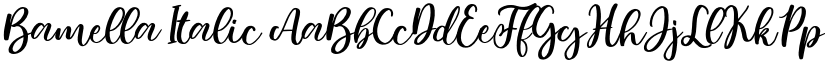 Bamella Italic font