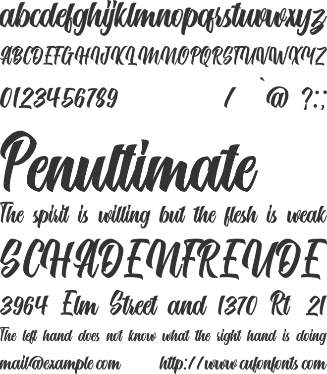 Makgraf Script Personal Use font preview