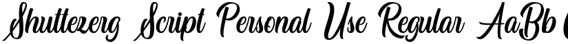 Shuttezerg Script Personal Use Regular font