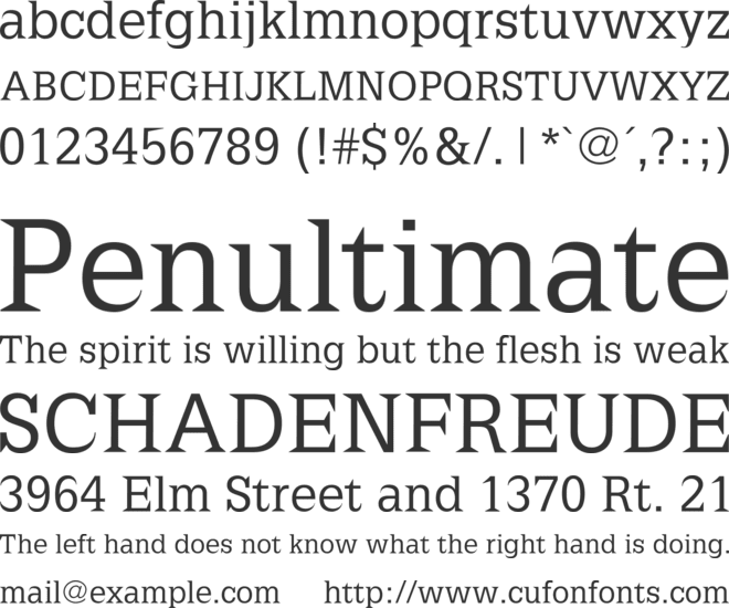 Latinia font preview