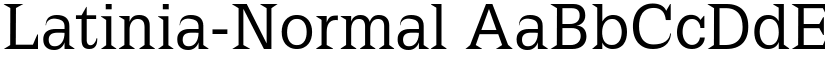 Latinia-Normal font