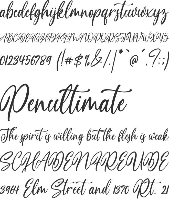 Medalion font preview