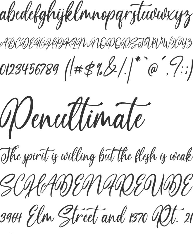 Medalion font preview