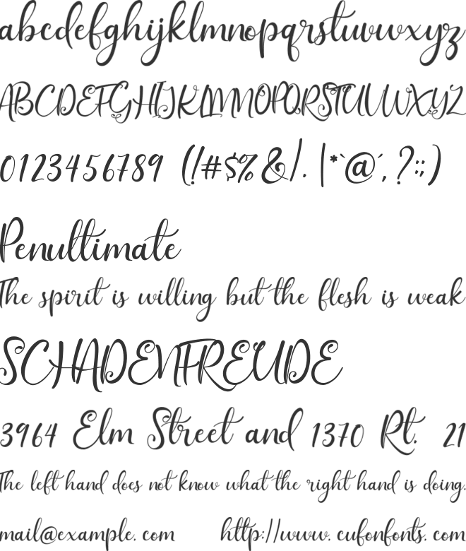 Sunday Rully font preview