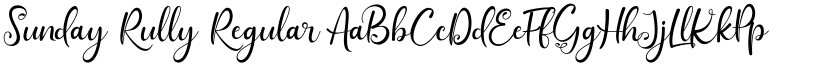 Sunday Rully Regular font