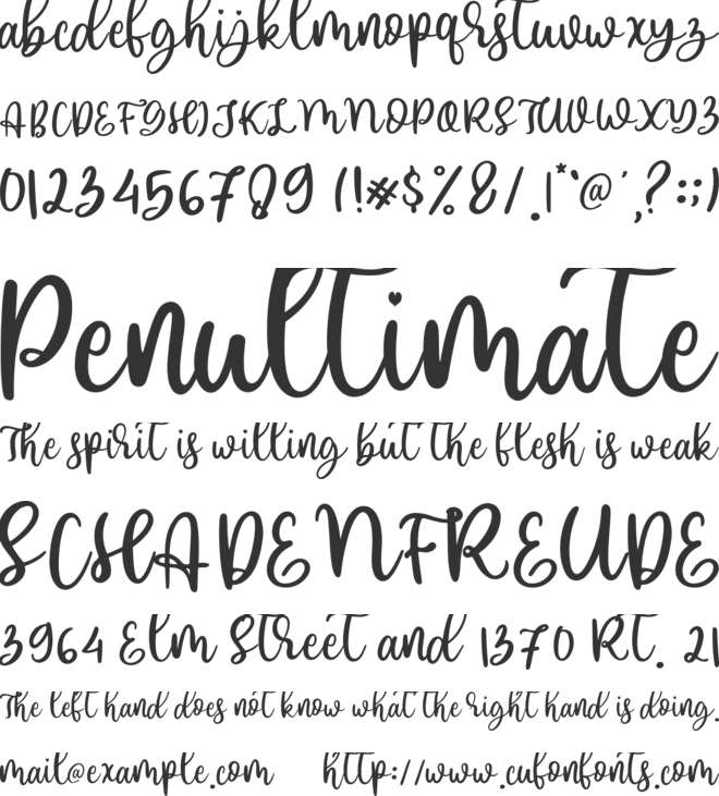 juliette font preview