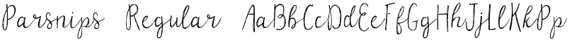 Parsnips Regular font