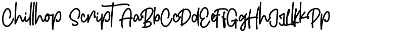 Chillhop Script font