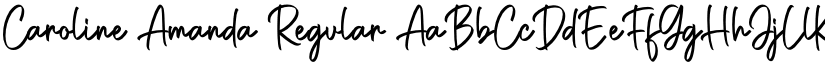 Caroline Amanda Regular font