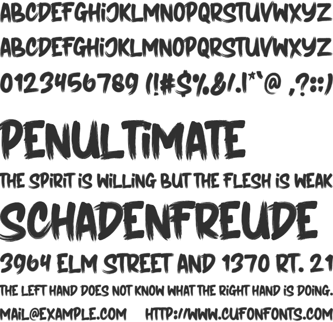 GOURMET font preview