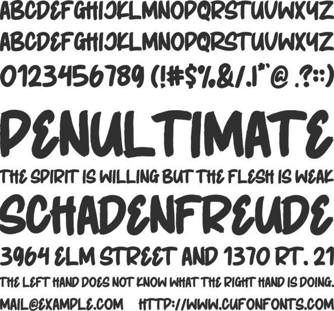 KRUGERS font preview