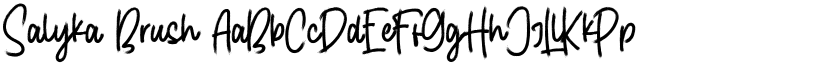 Salyka Brush font