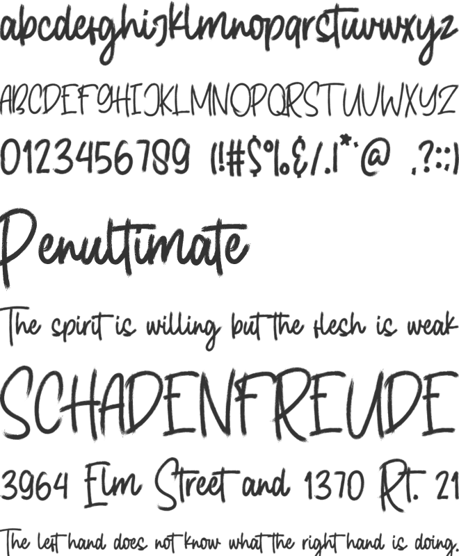 Salyka font preview