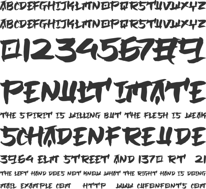 JAPANBRUSH font preview