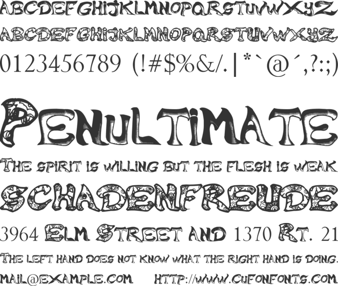 Raslani Melissa font preview