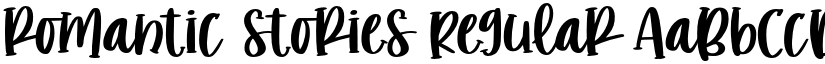 romantic stories Regular font