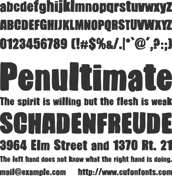 Super Impacto font preview