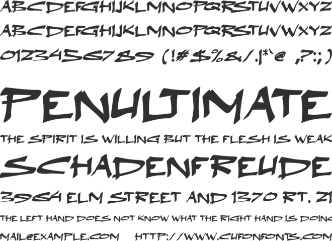 aAbrigyThink font preview