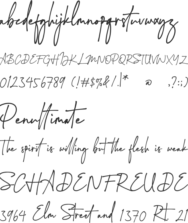 Montreuil Signature Font font preview
