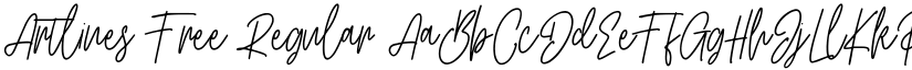 Artlines Free Regular font