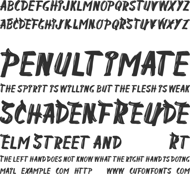 Mana font preview