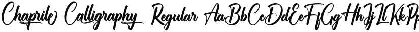 Chaprile Calligraphy Regular font