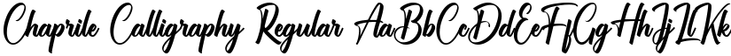 Chaprile Calligraphy Regular font