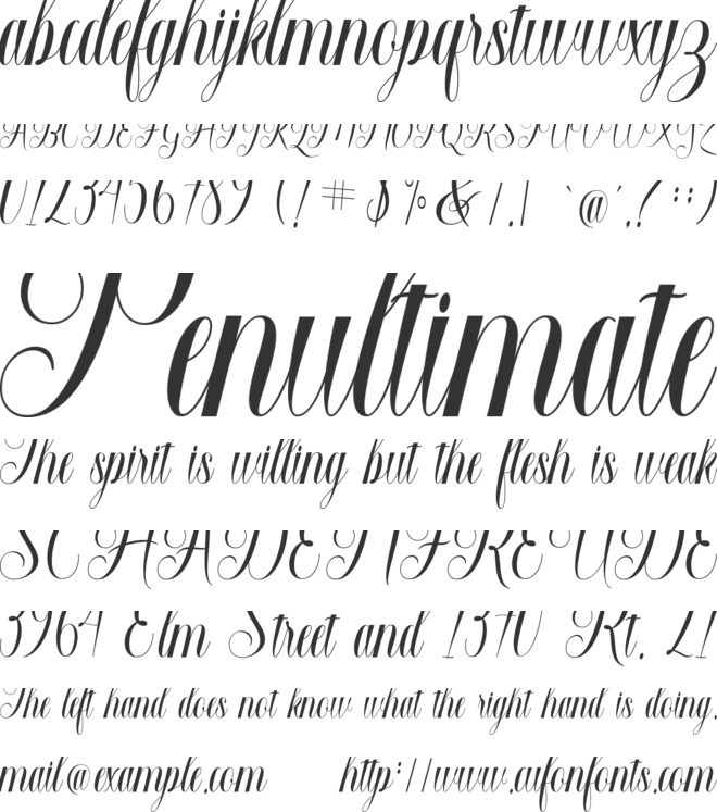 Hirradista font preview