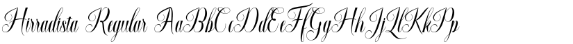 Hirradista Regular font
