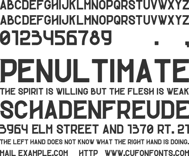 Strong font preview