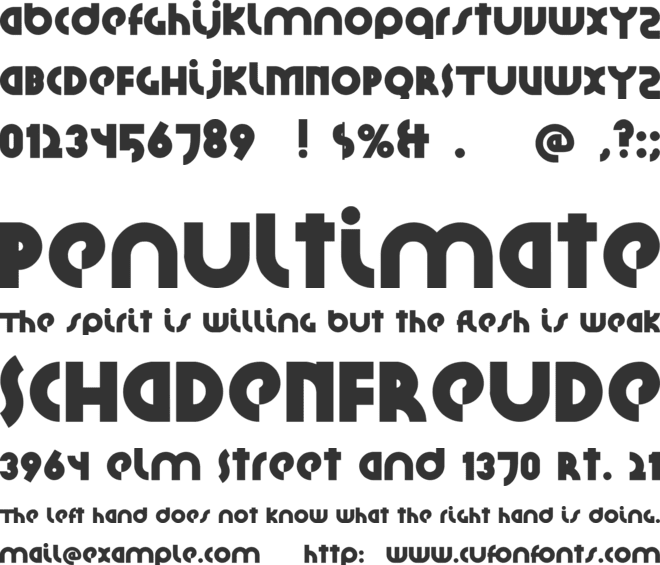 Santiako font preview