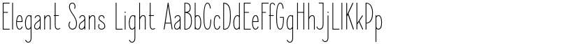 Elegant Sans Light font