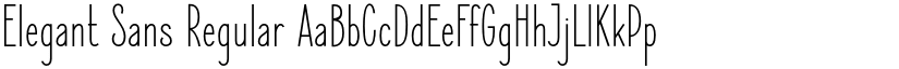 Elegant Sans Regular font